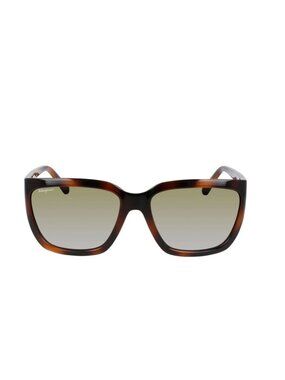 Salvatore Ferragamo Classic Logo 59mm Gradient Rectangle Tortoise Sunglasses